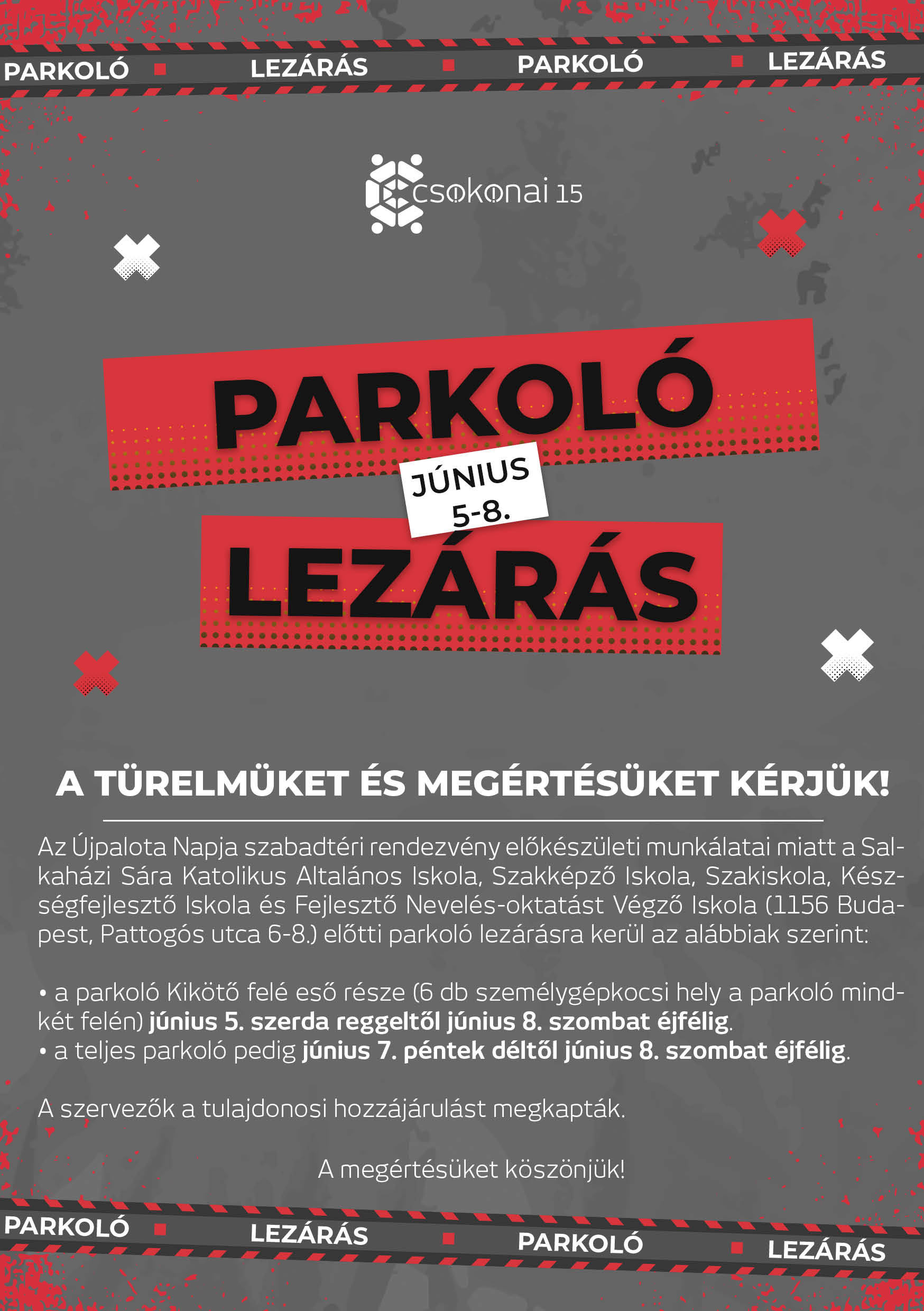 Parkolólezárás