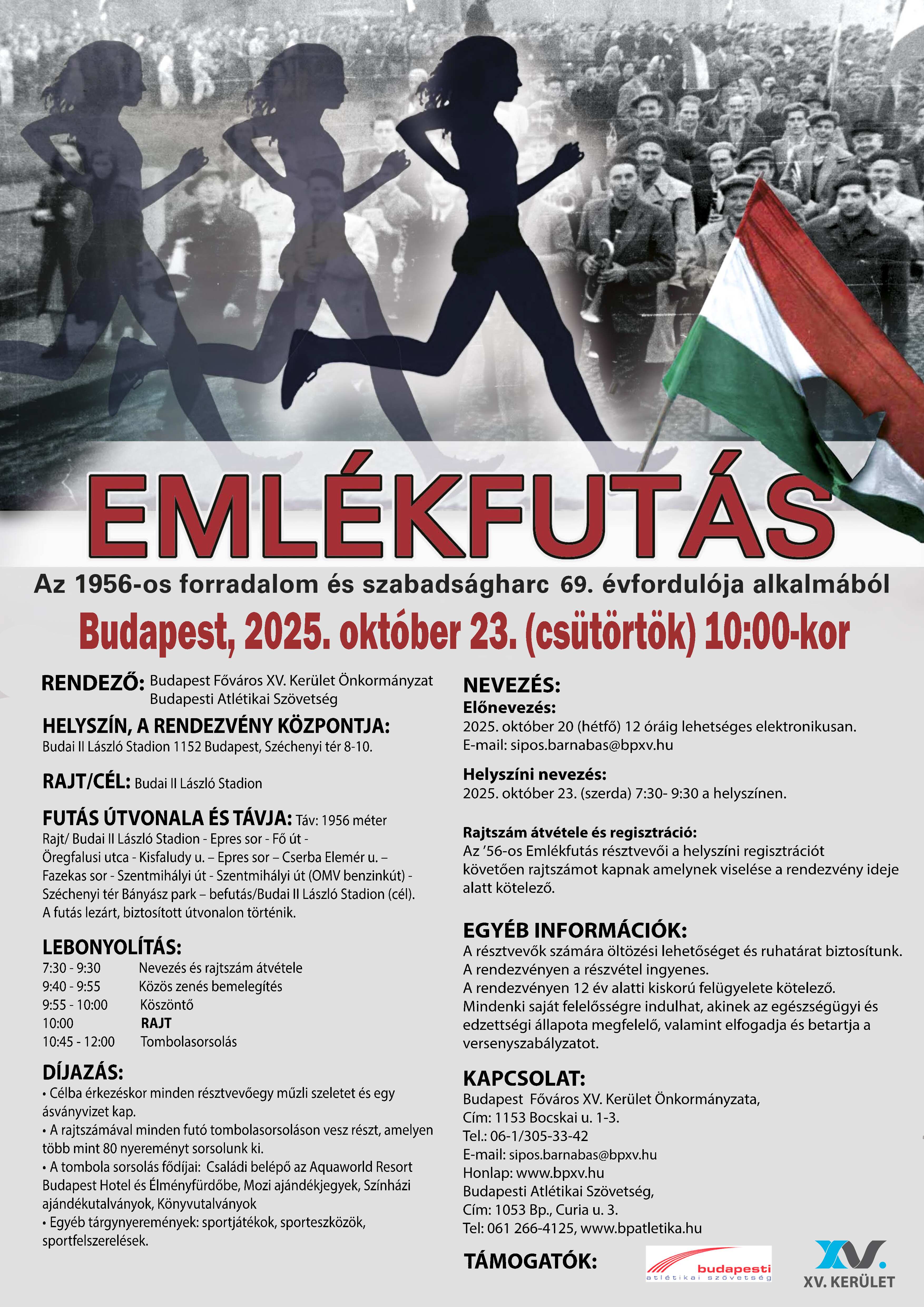 56-os emlékfutás plakátja
