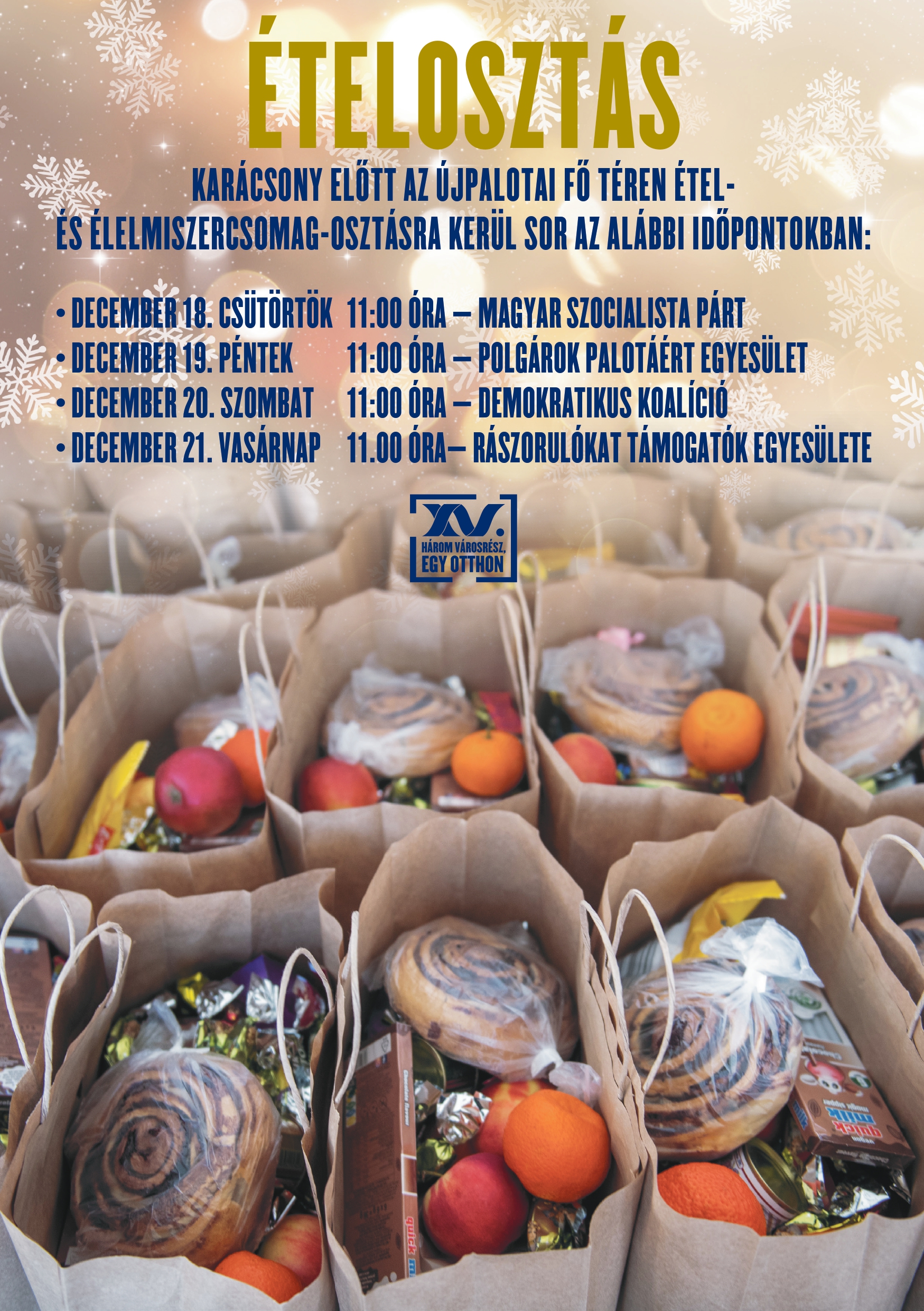 Ételosztás plakátja