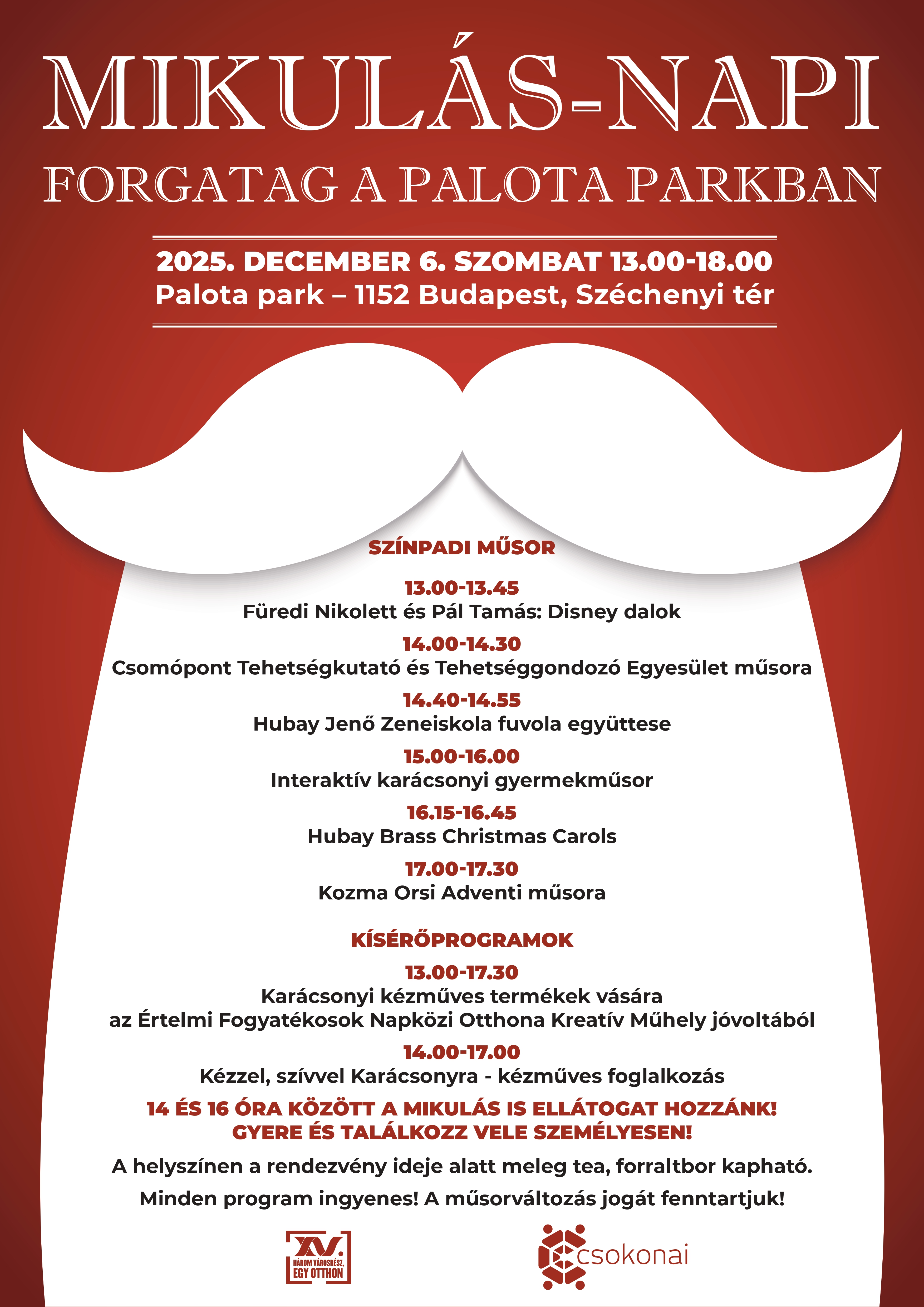 Mikulás-napi program plakátja