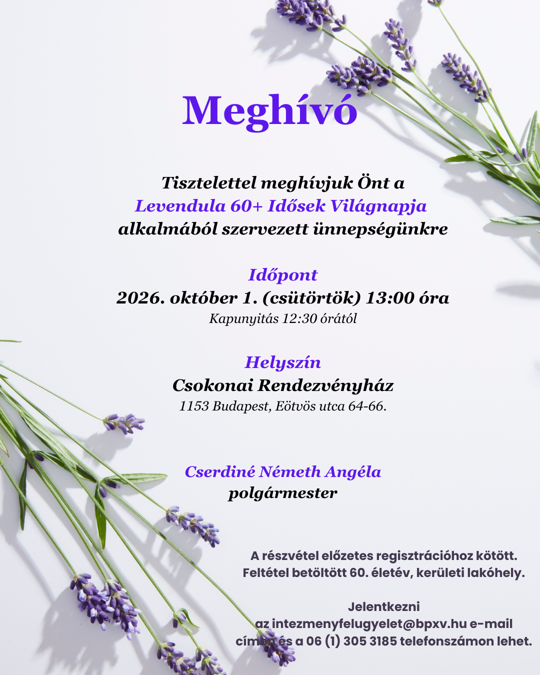 Idősek világnapja meghívó