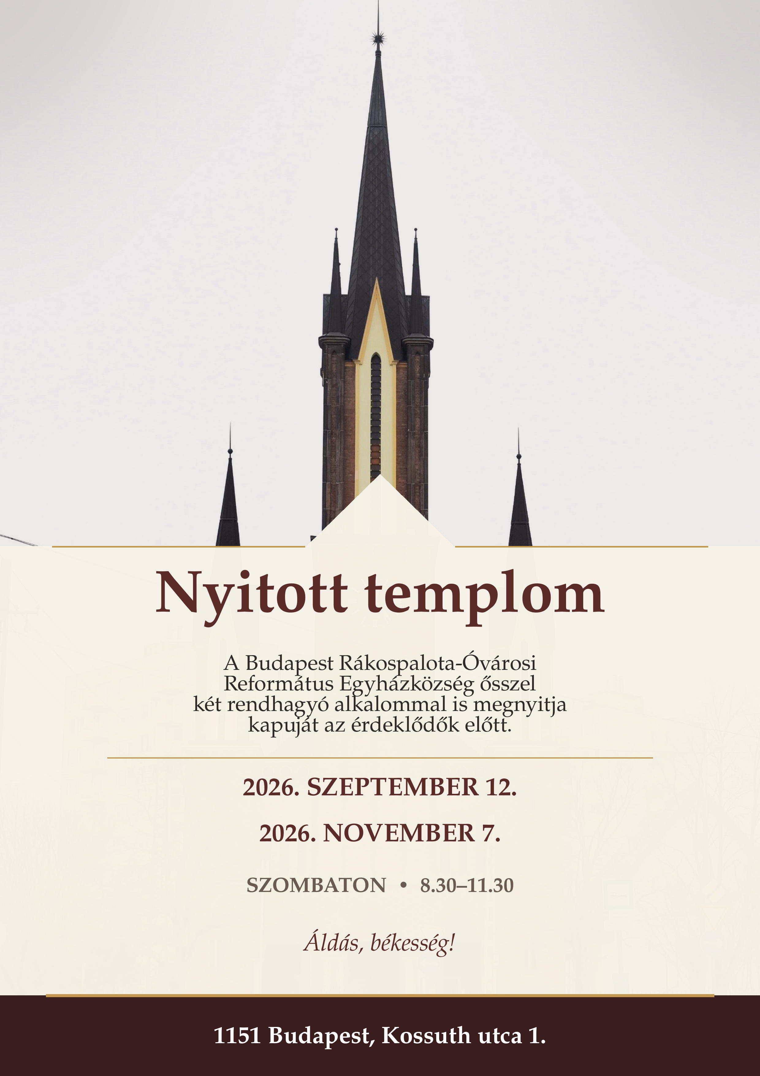 Nyitott templom plakát