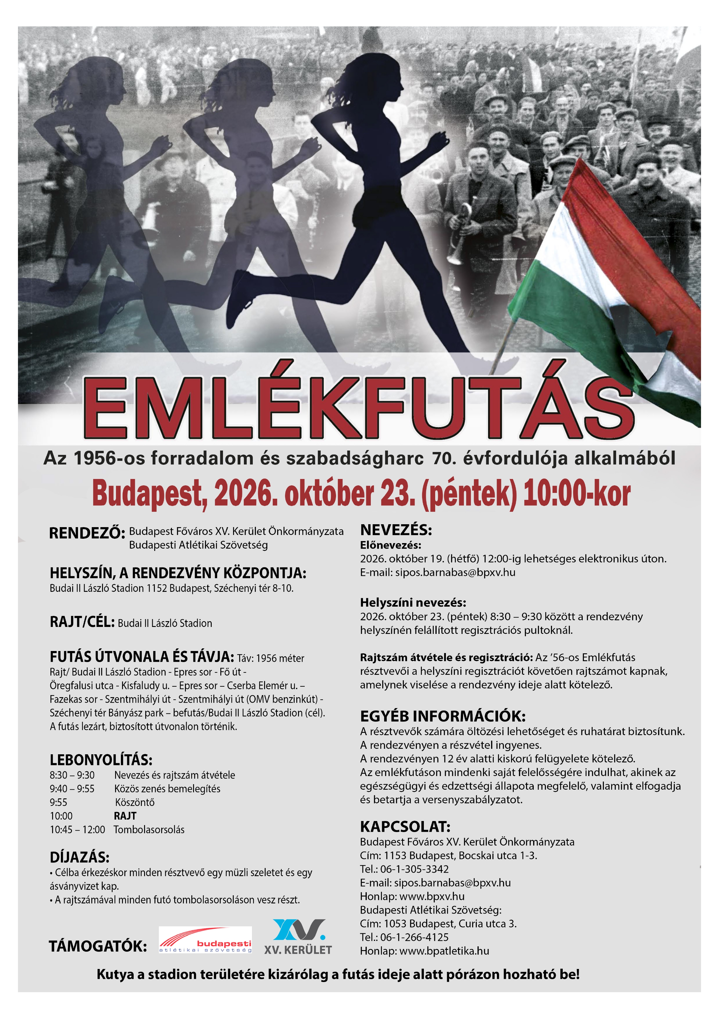 Emlékfutás plakátja