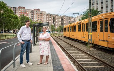 Karácsony Gergely főpolgármester és Cserdiné Németh Angéla polgármester