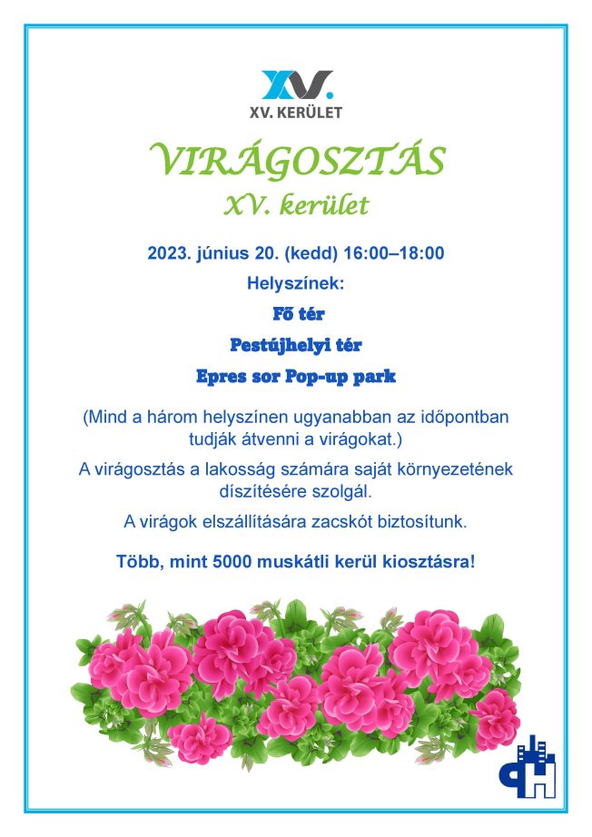 Virágosztás a kerületben