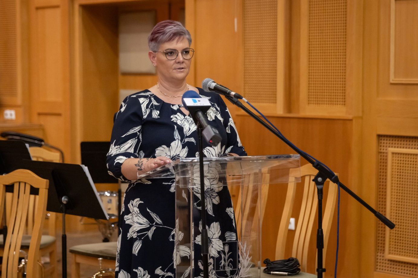 Cserdiné Németh Angéla ünnepi beszédet mond