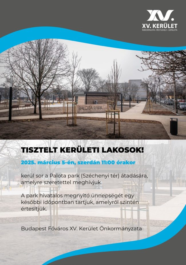Palota park-átadó meghívó