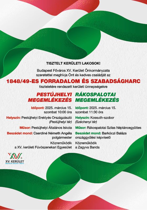 Március 15-i kerületi ünnepség programja