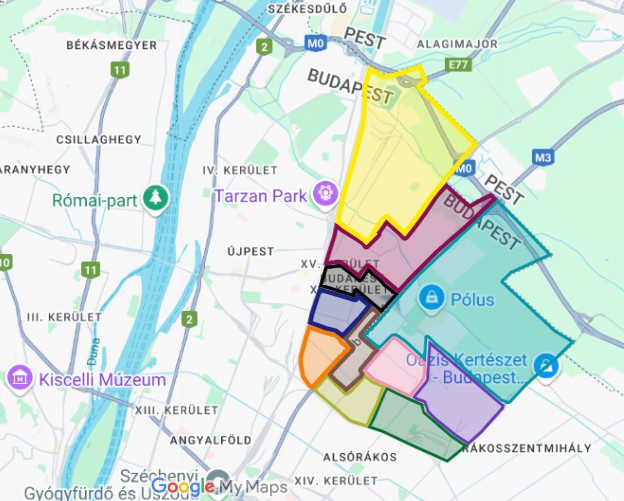 Lomkikészítés körzetei 2025-ben
