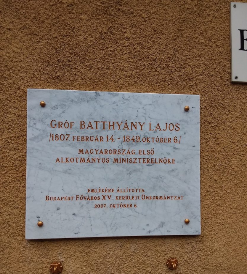 Felújították a Batthyány Lajos-emléktáblát