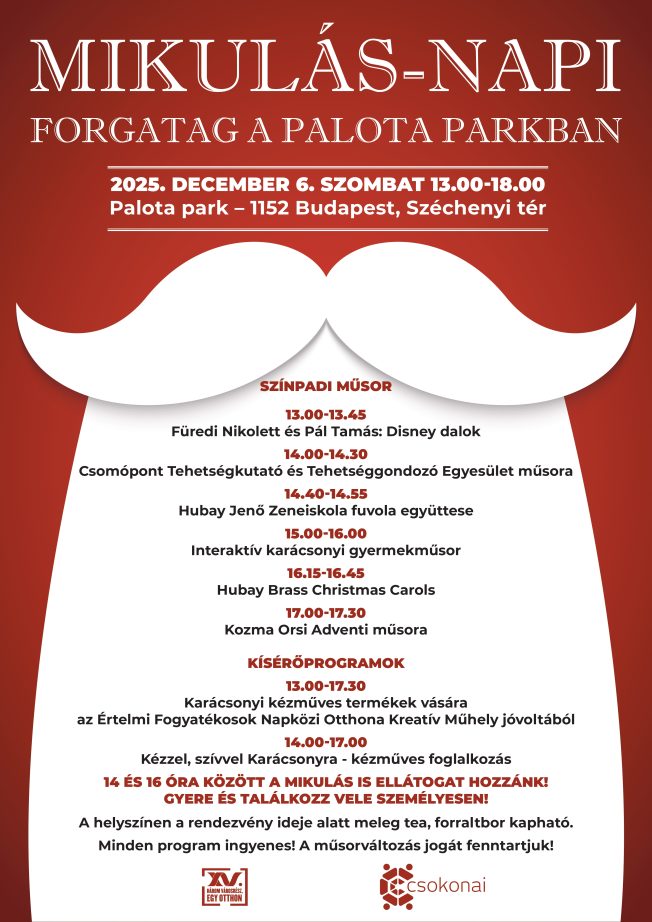 Mikulás-napi program plakátja
