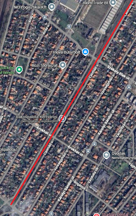 Zöldterület-karbantartás a térképen