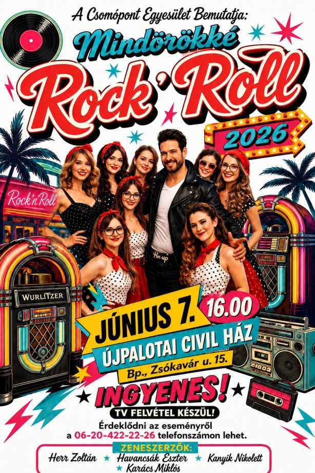 „Mindörökké Rock’n’Roll 2026” című program plakátja