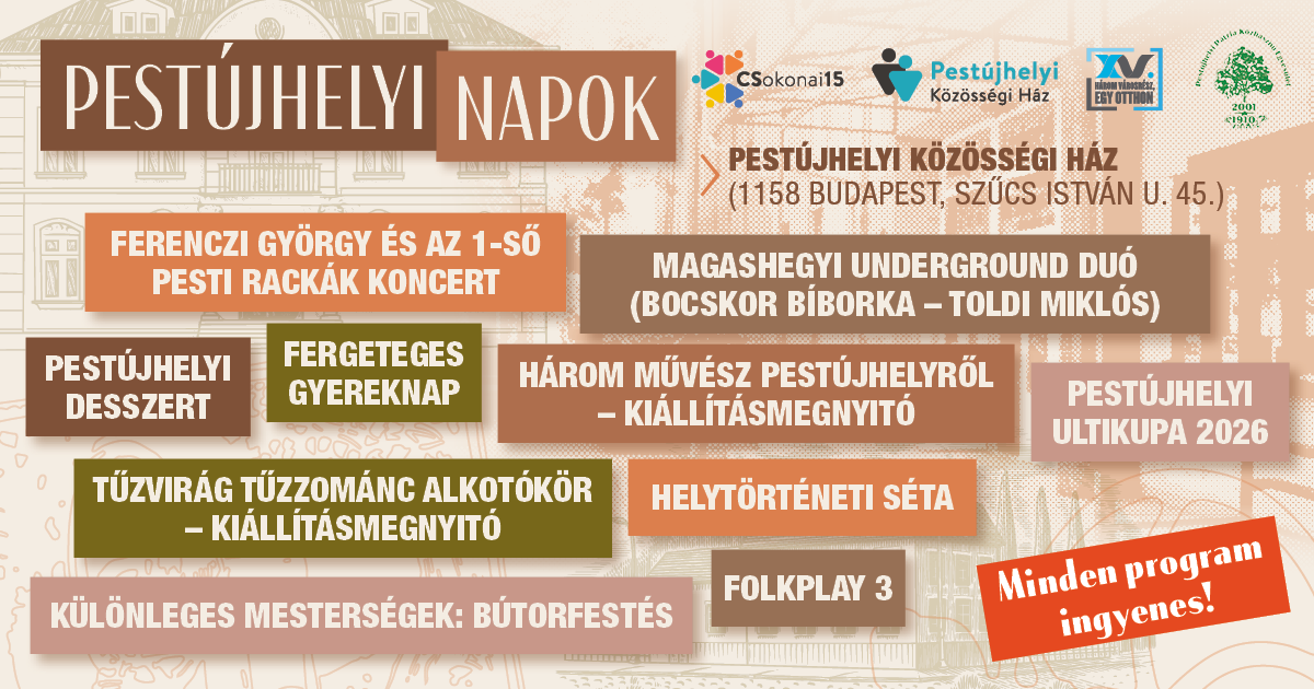 Pestújhelyi Napok plakátja