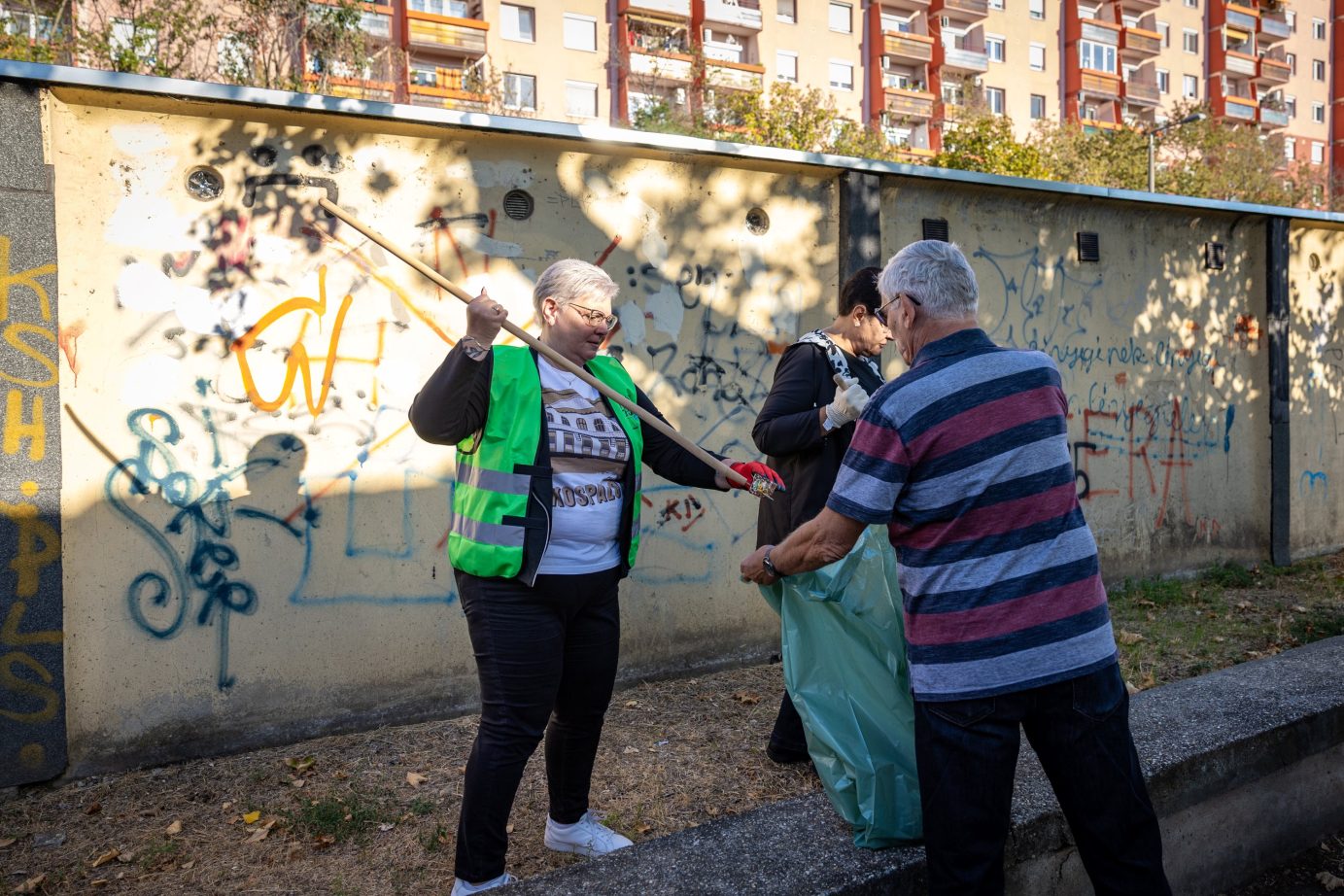 szemétszedés a polgármesterrel