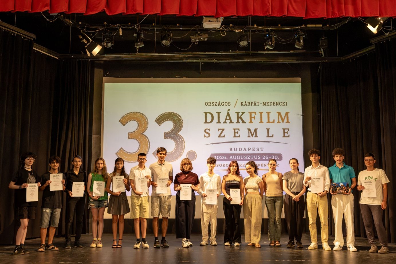 33. Diákfilmszemle díjazottjai