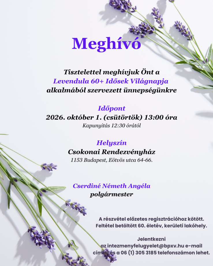 Idősek világnapja meghívó