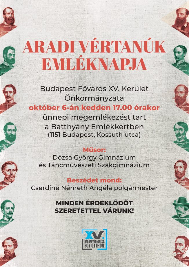 Aradi vértanúk emléknapjának plakátja