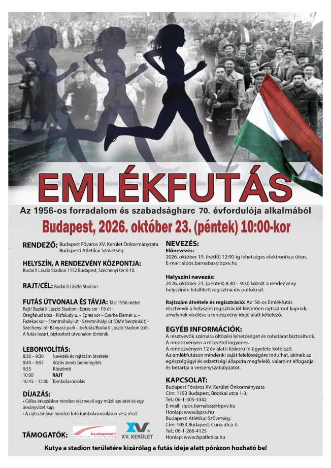 Emlékfutás plakátja