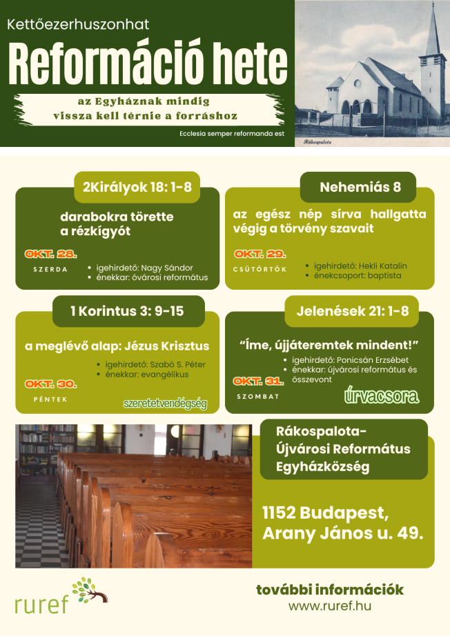 Reformáció hete plakát